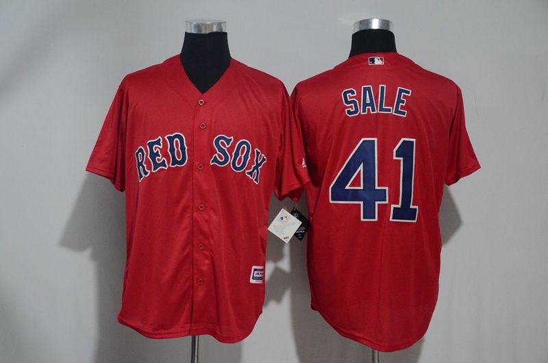 Men Boston Red Sox #41 Chris Sale Red Game MLB Jerseys